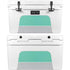 Teal and Grey Stripes YETI Tundra 45 Hard Cooler Skin