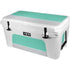 Teal and Grey Stripes YETI Tundra 65 Hard Cooler Skin
