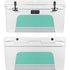 Teal and Grey Stripes YETI Tundra 65 Hard Cooler Skin