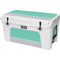 Teal and Grey Stripes YETI Tundra 75 Hard Cooler Skin