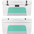 Teal and Grey Stripes YETI Tundra 75 Hard Cooler Skin