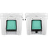 Teal and Grey Stripes YETI Tundra 75 Hard Cooler Skin
