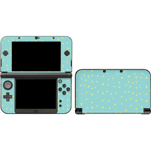 Teal and Yellow Polka Dots 3DS XL 2015 Skin