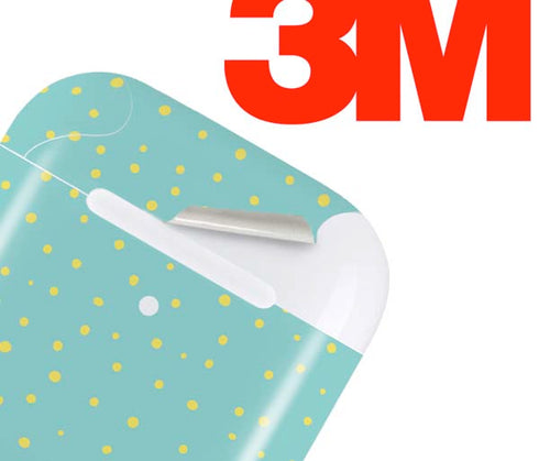 Teal and Yellow Polka Dots Apple AirPods 2 Skin