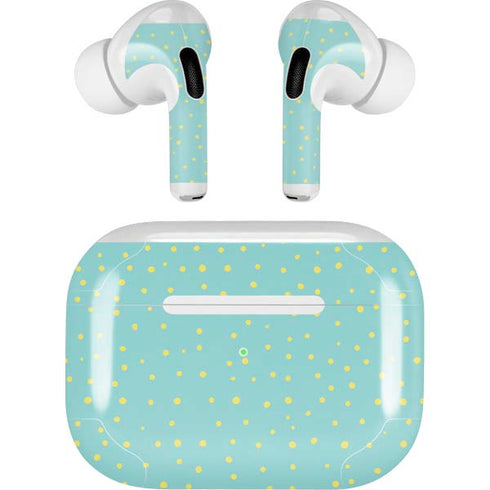Teal and Yellow Polka Dots Apple AirPods Pro Skin