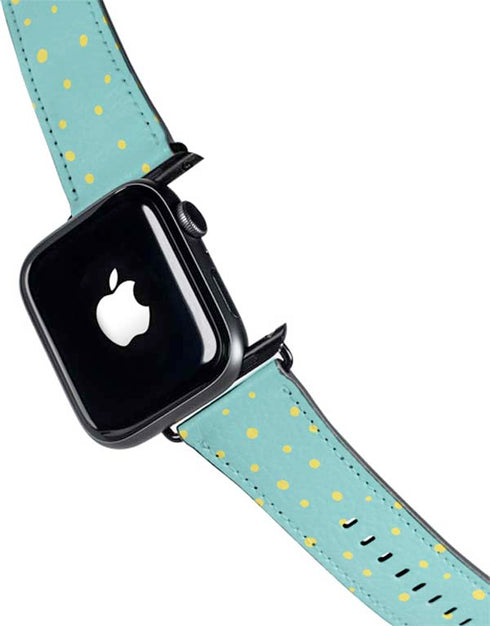 Teal and Yellow Polka Dots Apple Watch Band 42-44mm