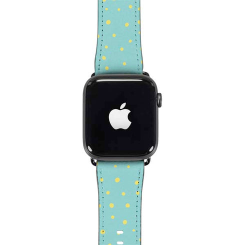 Teal and Yellow Polka Dots Apple Watch Band 38-40mm