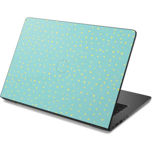 Teal and Yellow Polka Dots Dell Chromebook Skin