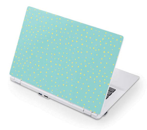 Teal and Yellow Polka Dots Acer Chromebook Skin