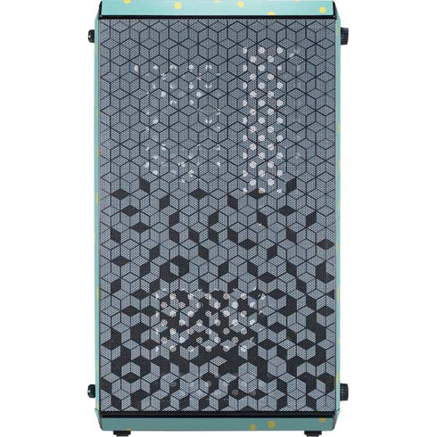 Teal and Yellow Polka Dots Cooler Master MasterBox Q300L Mini Tower Skin