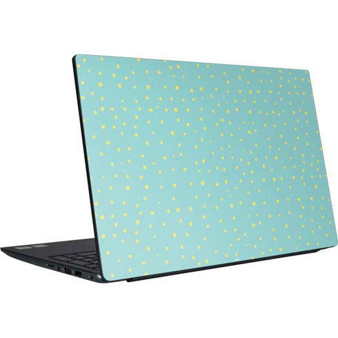 Teal and Yellow Polka Dots Dell Vostro Skin