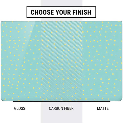 Teal and Yellow Polka Dots Dell Vostro Skin