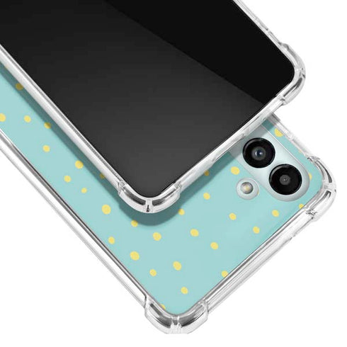 Teal and Yellow Polka Dots Galaxy A13 5G Clear Case
