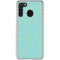 Teal and Yellow Polka Dots Galaxy A21 Clear Case