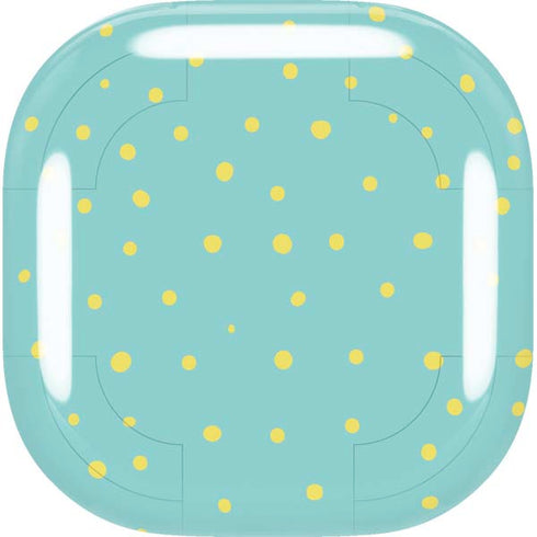Teal and Yellow Polka Dots Galaxy Buds Live Skin