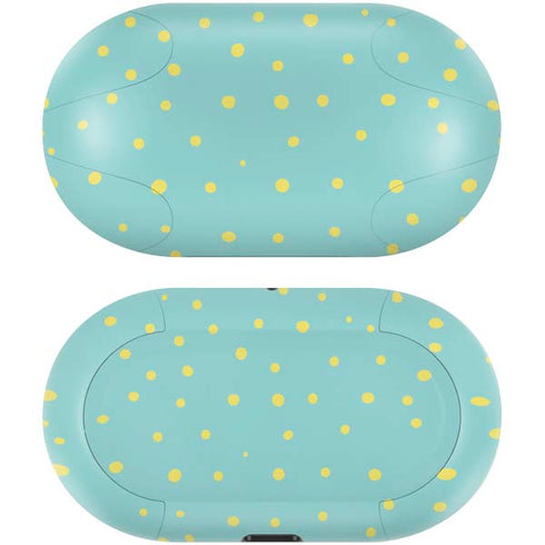 Teal and Yellow Polka Dots Galaxy Buds Skin