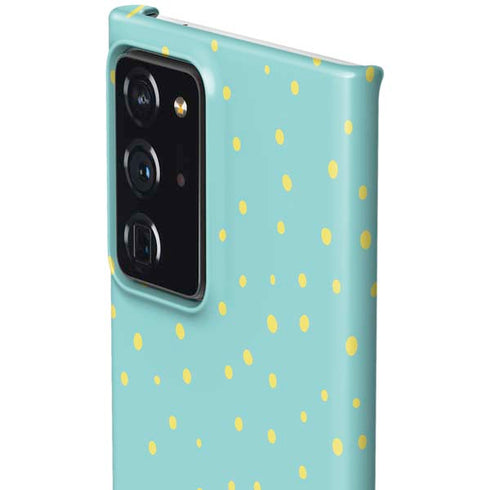 Teal and Yellow Polka Dots Galaxy Note20 Ultra 5G Lite Case