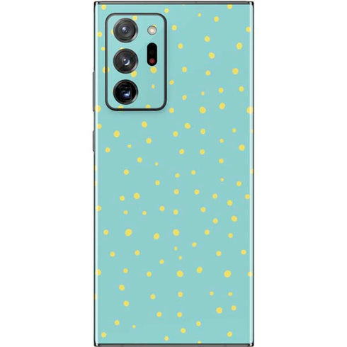 Teal and Yellow Polka Dots Galaxy Note20 Ultra 5G Skin