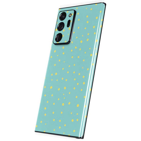 Teal and Yellow Polka Dots Galaxy Note20 Ultra 5G Skin