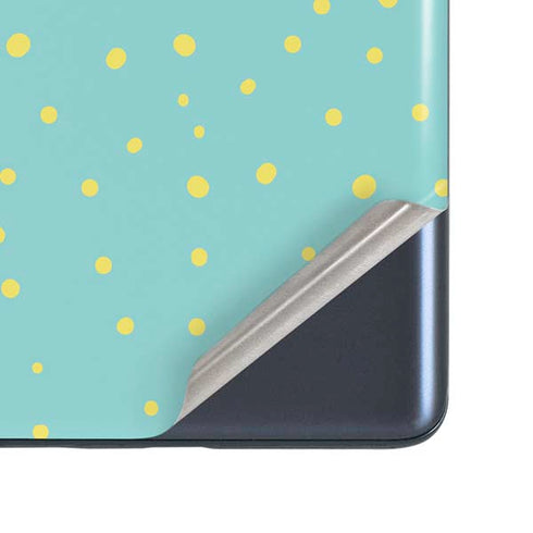 Teal and Yellow Polka Dots Galaxy S20 Fan Edition Skin