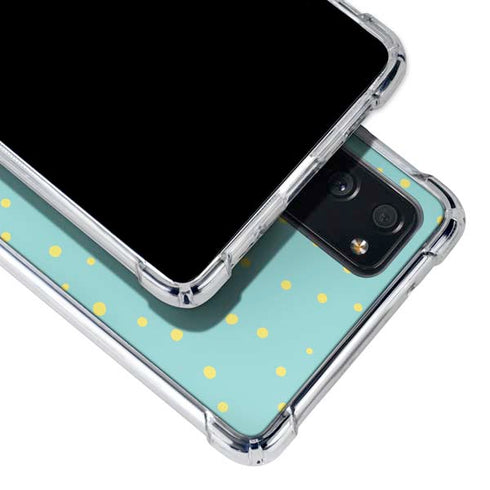 Teal and Yellow Polka Dots Galaxy S20 FE Clear Case