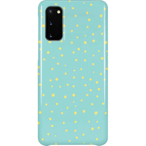 Teal and Yellow Polka Dots Galaxy S20 Lite Case