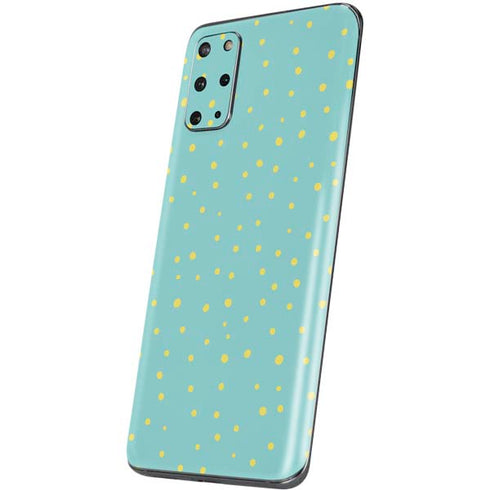 Teal and Yellow Polka Dots Galaxy S20 Plus Skin