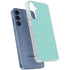 Teal and Yellow Polka Dots Galaxy S24 Clear Case