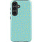 Teal and Yellow Polka Dots Galaxy S24 Plus Impact Case