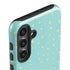 Teal and Yellow Polka Dots Galaxy S24 Plus Impact Case