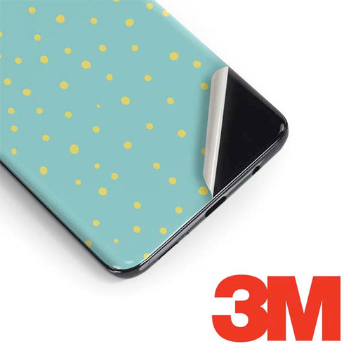 Teal and Yellow Polka Dots Galaxy S9 Skin