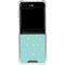 Teal and Yellow Polka Dots Galaxy Z Flip5 5G Clear Case
