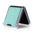 Teal and Yellow Polka Dots Galaxy Z Flip5 5G Clear Case