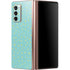 Teal and Yellow Polka Dots Galaxy Z Fold2 5G Skin