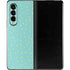 Teal and Yellow Polka Dots Galaxy Z Fold3 5G Skin