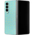 Teal and Yellow Polka Dots Galaxy Z Fold4 5G Skin