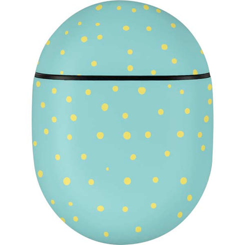 Teal and Yellow Polka Dots Google Pixel Buds Skin