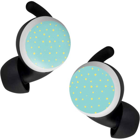 Teal and Yellow Polka Dots Google Pixel Buds Skin