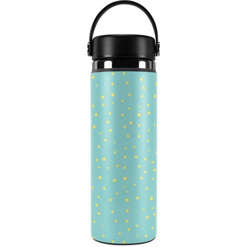 Teal and Yellow Polka Dots Hydro Flask 20oz Wide Mouth Skin