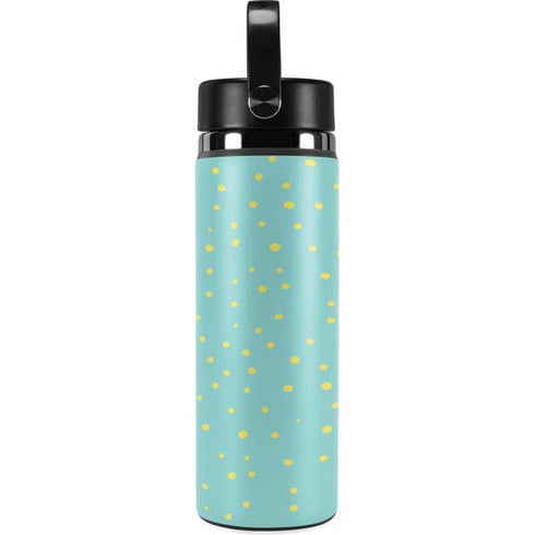 Teal and Yellow Polka Dots Hydro Flask 20oz Wide Mouth Skin