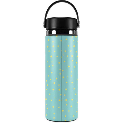 Teal and Yellow Polka Dots Hydro Flask 20oz Wide Mouth Skin