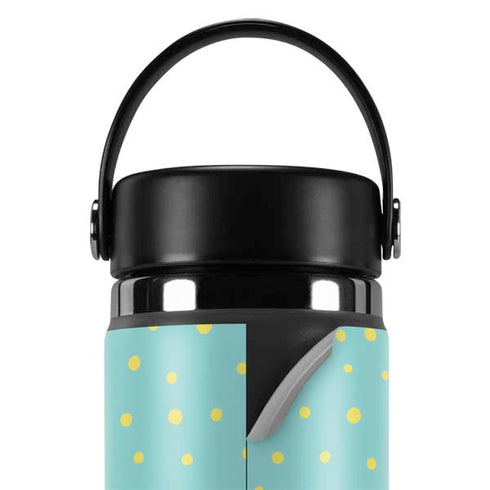 Teal and Yellow Polka Dots Hydro Flask 20oz Wide Mouth Skin