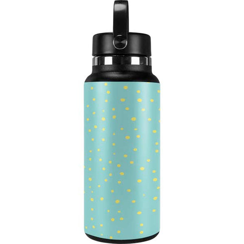 Teal and Yellow Polka Dots Hydro Flask 32oz Wide Mouth Skin