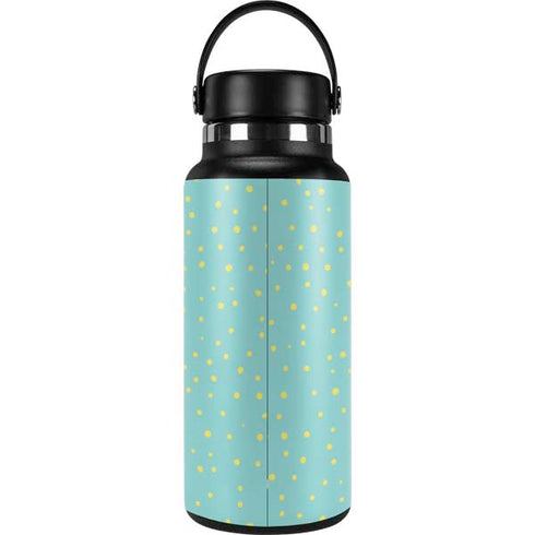 Teal and Yellow Polka Dots Hydro Flask 32oz Wide Mouth Skin