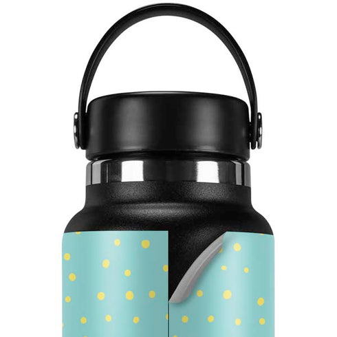 Teal and Yellow Polka Dots Hydro Flask 32oz Wide Mouth Skin