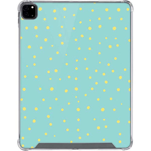 Teal and Yellow Polka Dots iPad Pro 12.9in (2020) Clear Case