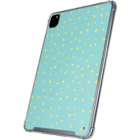 Teal and Yellow Polka Dots iPad Pro 12.9in (2020) Clear Case
