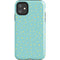 Teal and Yellow Polka Dots iPhone 11 Impact Case