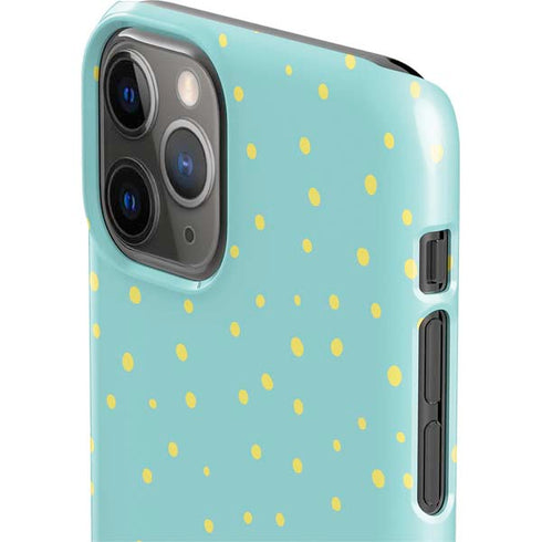 Teal and Yellow Polka Dots iPhone 11 Pro Lite Case