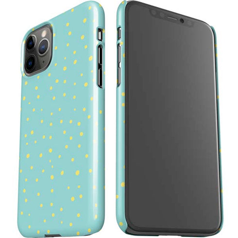 Teal and Yellow Polka Dots iPhone 11 Pro Lite Case